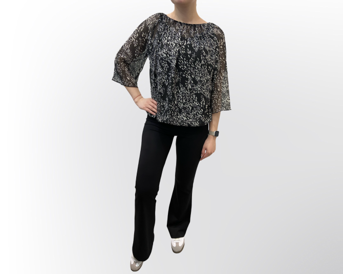 MAJICA MARION ČRNA TISK - Image 3