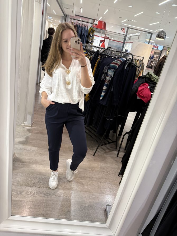 HLAČE KARIN MODRE - slika 2