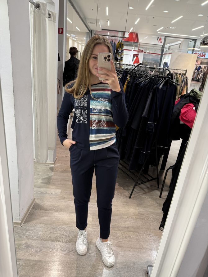 HLAČE KARIN MODRE - slika 4