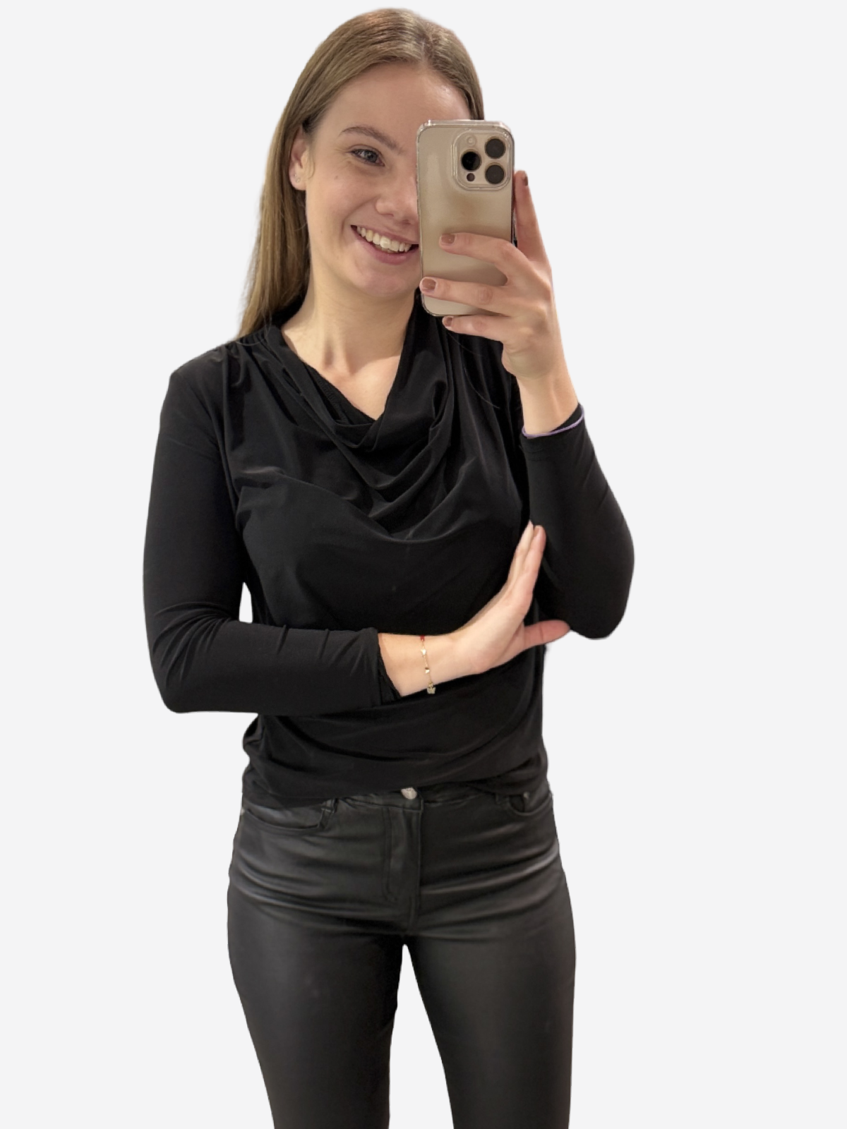 MAJICA DAMKA ČRNA