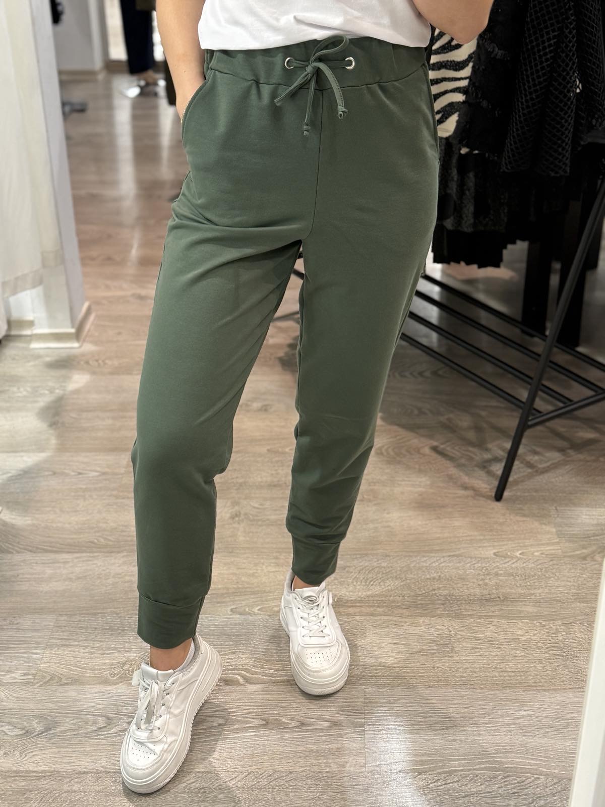 HLAČE DARKA OLIVNA - slika 3