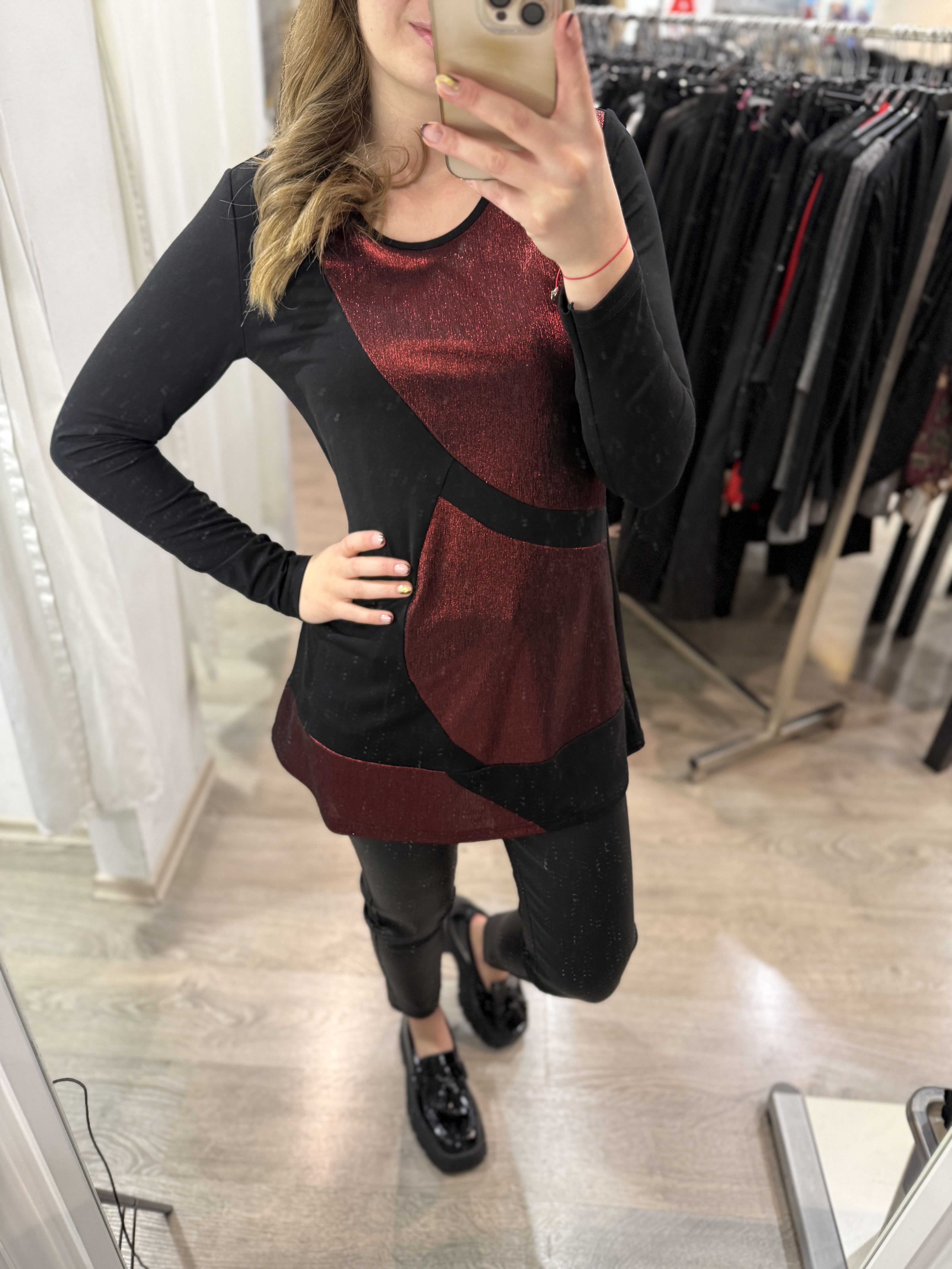 TUNIKA DEA ČRNO RDEČA - slika 4