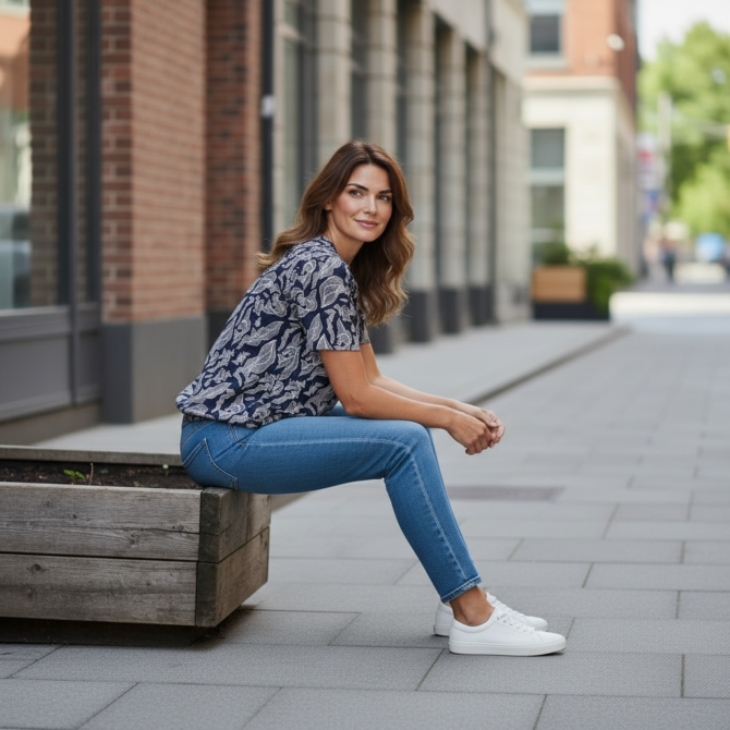 BLUZA NAOMI MODRA - slika 3